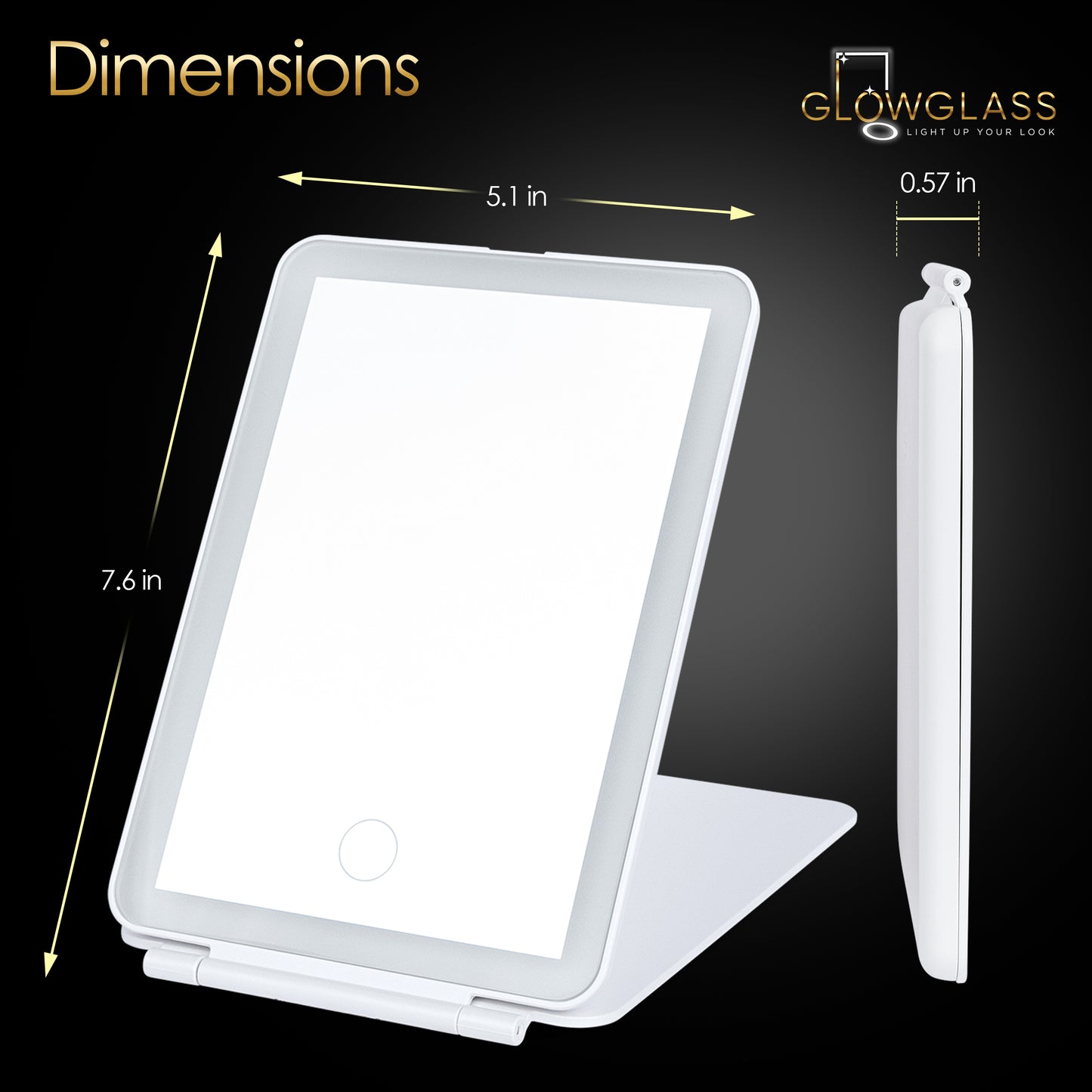 Small Foldable LED Makeup Mirror